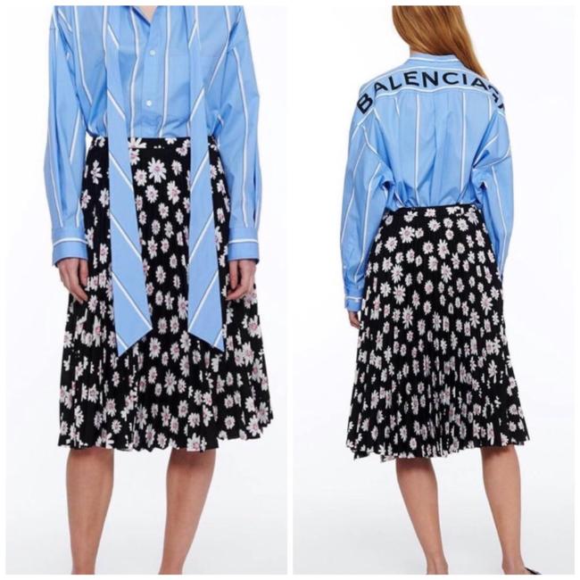 Balenciaga Black New with Tag Pink Daisy Skirt6 S, 28