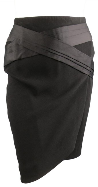Balenciaga Black Panelled Pencil Skirt4 S, 27