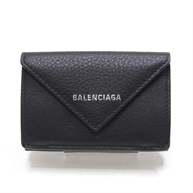 Balenciaga Black Paper Tri fold 391446 Wallet