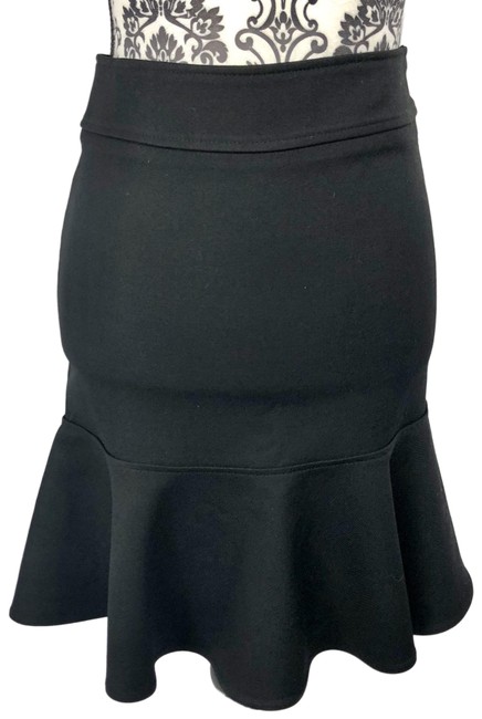Balenciaga Black Silk Wool Blend Ruffle High Waist Skirt4 S, 27
