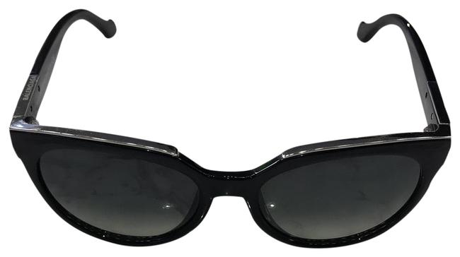Balenciaga Black + Silver Cateye Sunglasses