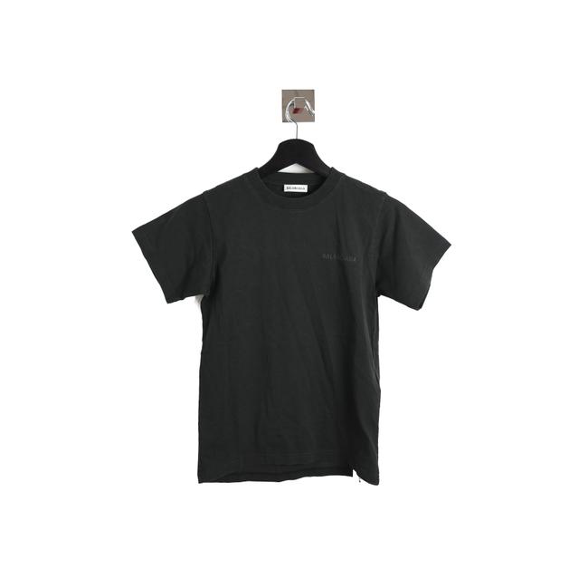 Balenciaga Black Stitch Font Tee Shirt0 XS