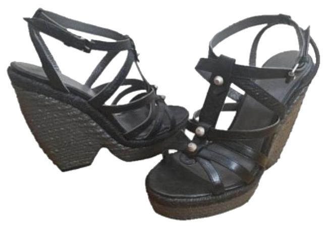 Balenciaga Black Wedges