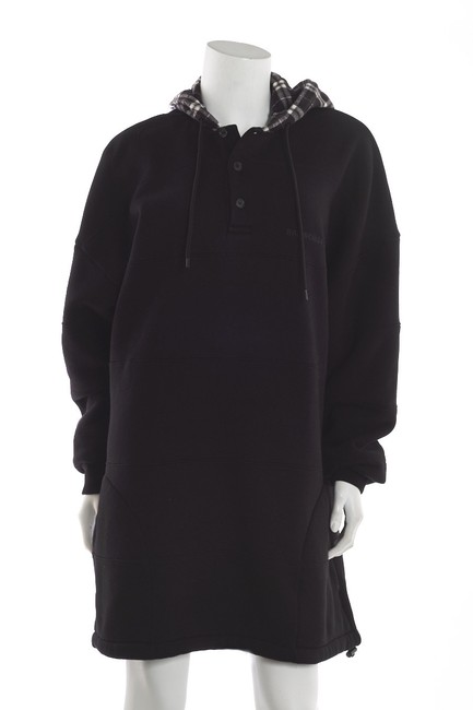 Balenciaga Black XS Overd SweatshirtHoodie2 XS