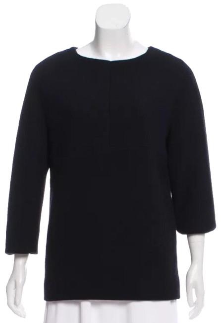 Balenciaga Black Structured Long Sleeve Blouse12 L