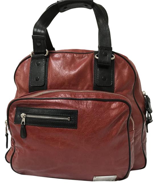 Balenciaga Blowing Red Leather WeekendTravel Bag