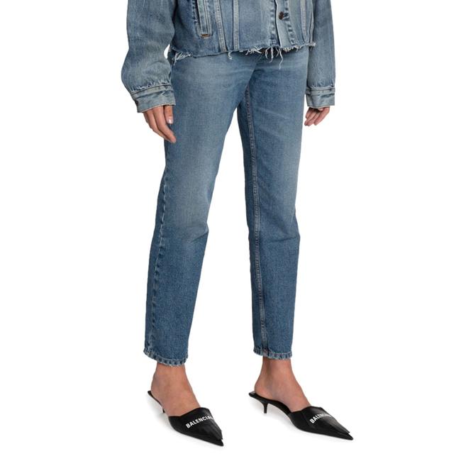 Balenciaga Blue Distressed High rise Slim leg CapriCropped Jeans6 S, 28