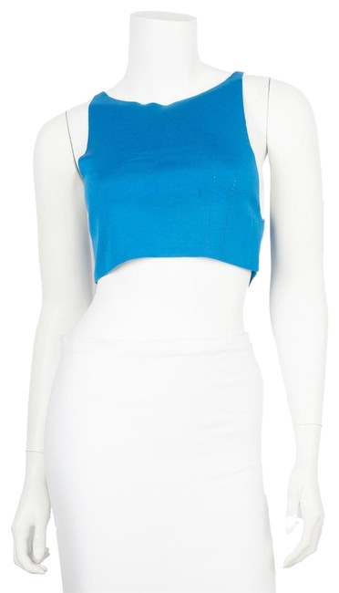 Balenciaga Blue Knit Crop 36 Tank TopCami6 S