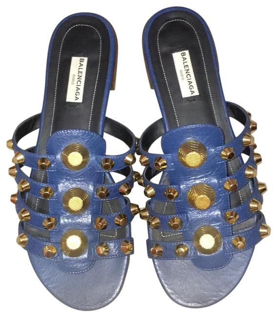 Balenciaga Blue Pelle S Gomma Sandals