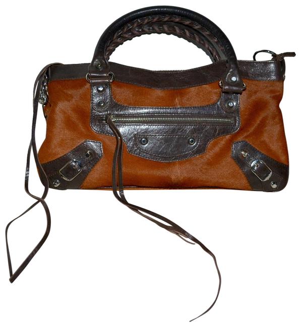 Balenciaga Brown Leather Baguette