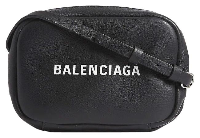 Balenciaga Camera Logo print Leather Cross Body Bag