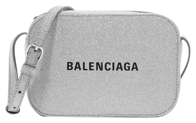 Balenciaga Camera XS Everyday Aj Printed Glittered Leather Cross Body Bag