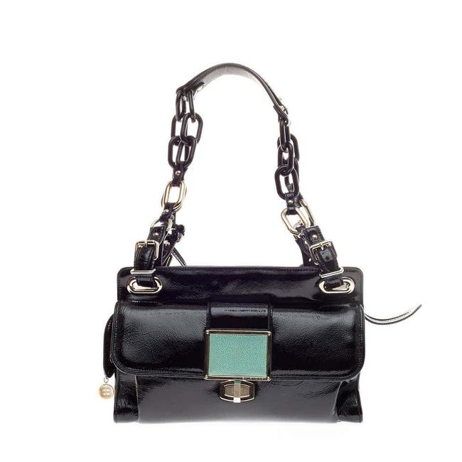 Balenciaga Cherche Midi Black Patent Leather Shoulder Bag