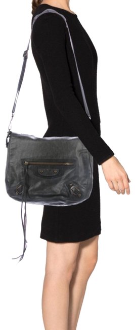 Balenciaga City Dark Green Leather Cross Body Bag