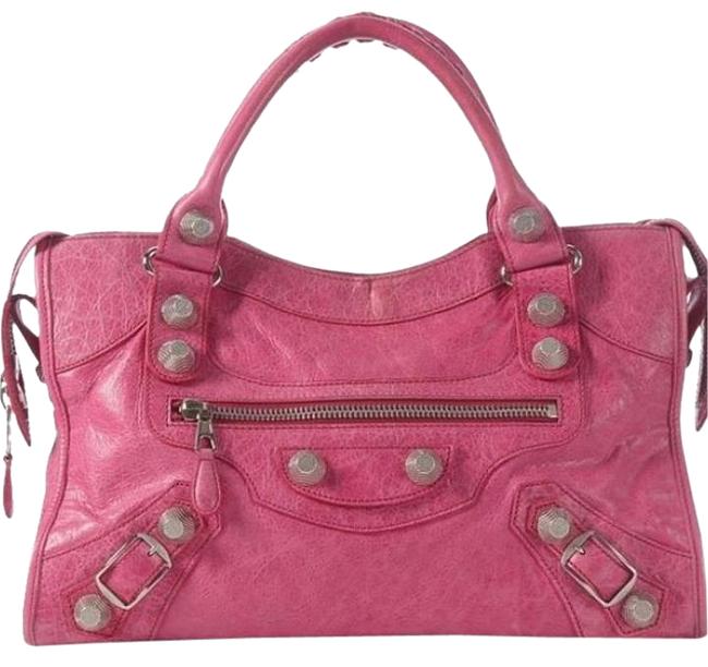 Balenciaga City Pink Satchel