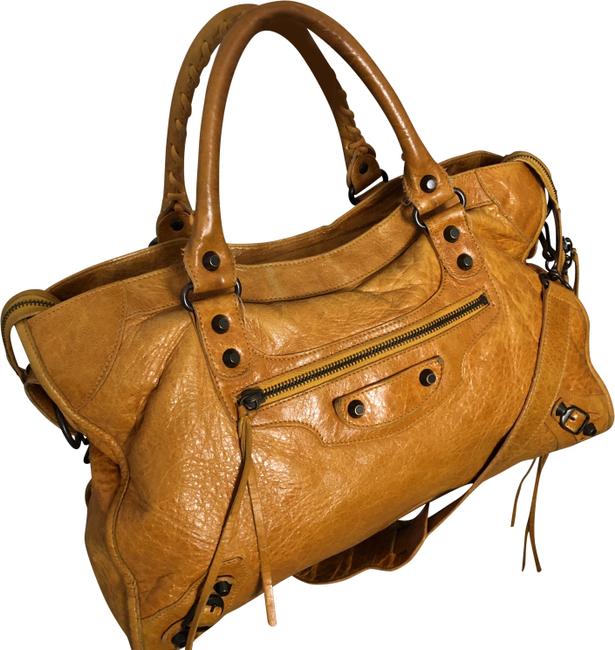 Balenciaga City Rare Jaune Marigold Leather Shoulder Bag