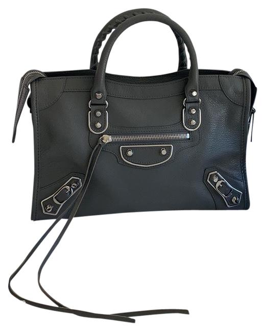 Balenciaga City Small Grey Leather Cross Body Bag