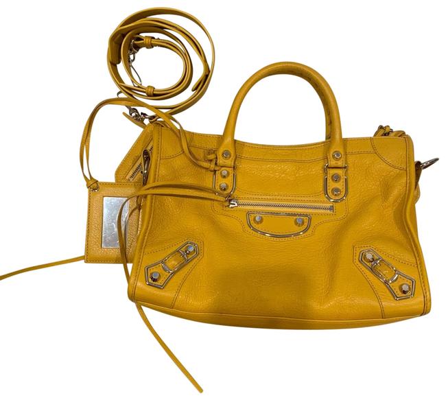 Balenciaga City Yellow Leather Baguette