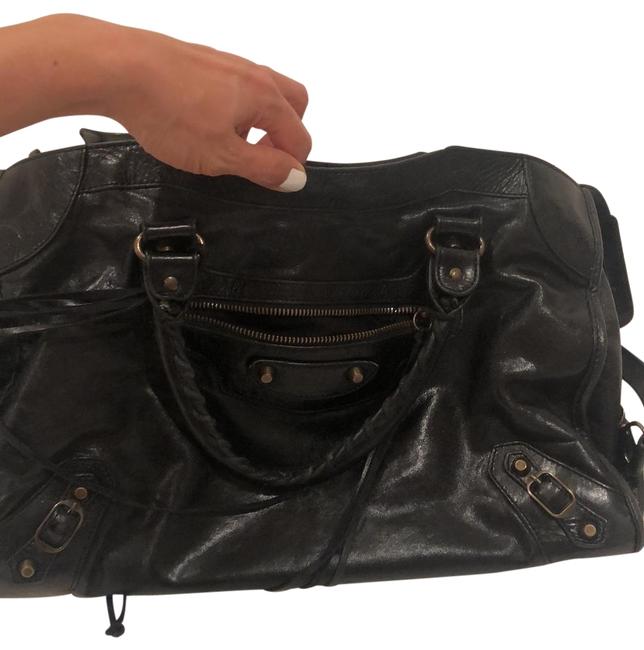 Balenciaga Classic Black Lambskin Leather Cross Body Bag