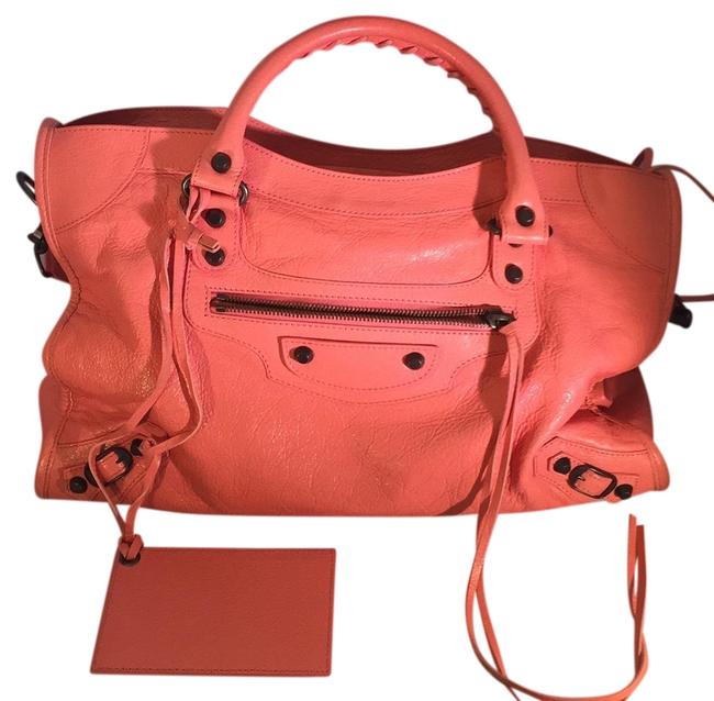 Balenciaga Classic City Pink Lambskin Leather Shoulder Bag