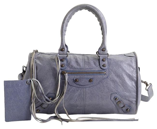 Balenciaga 9772 Classic Maxi Twiggy Jacynthe Lambskin Leather Shoulder Bag