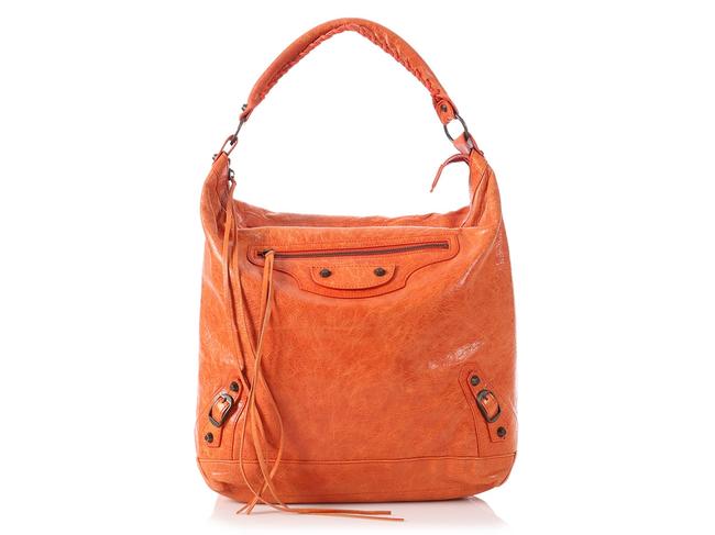 Balenciaga Classic Day Orange Leather Hobo Bag
