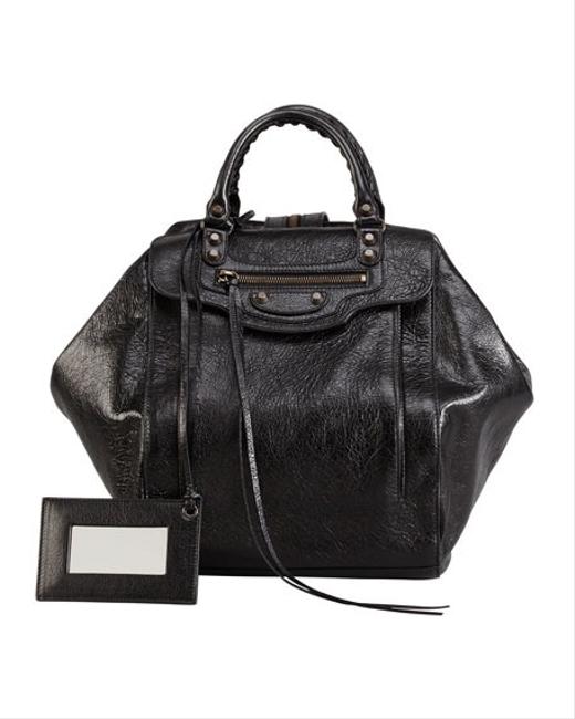 Balenciaga Classic Zip Traveler Black Leather Backpack