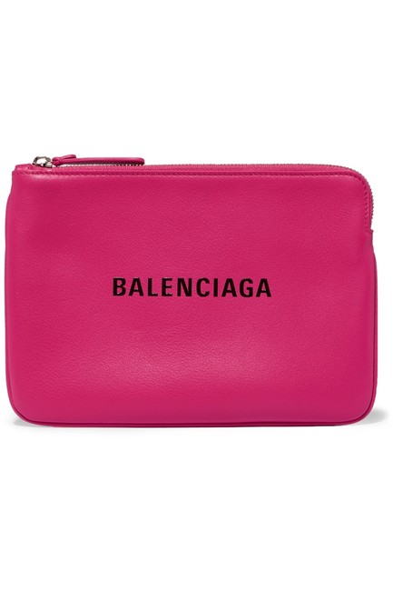 Balenciaga Everyday Printed Textured leather Pouch Clutch