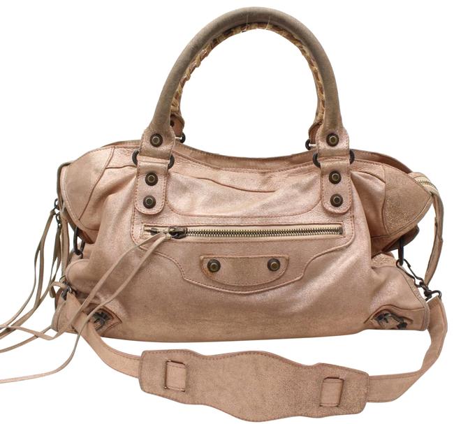 Balenciaga First City 2way 868857 Pink Leather Shoulder Bag