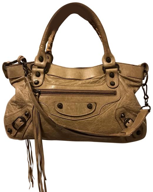 Balenciaga First City Chevre Leather Satchel