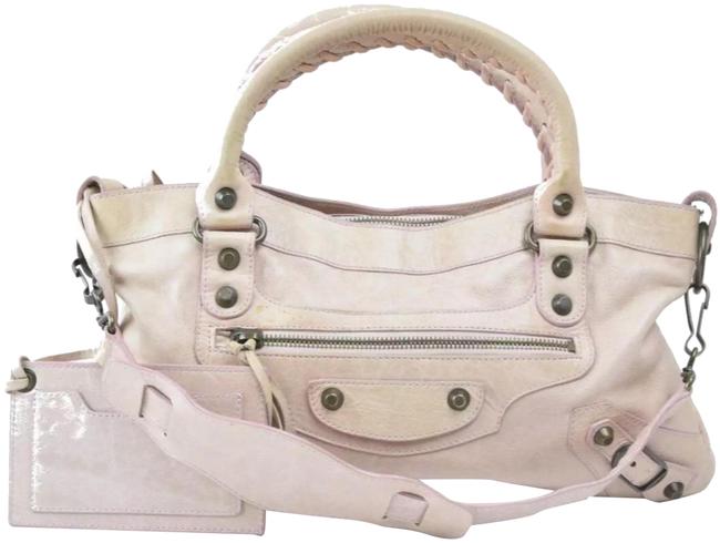 Balenciaga First Classique Motorcycle [103208] Pink Chevre Leather Shoulder Bag