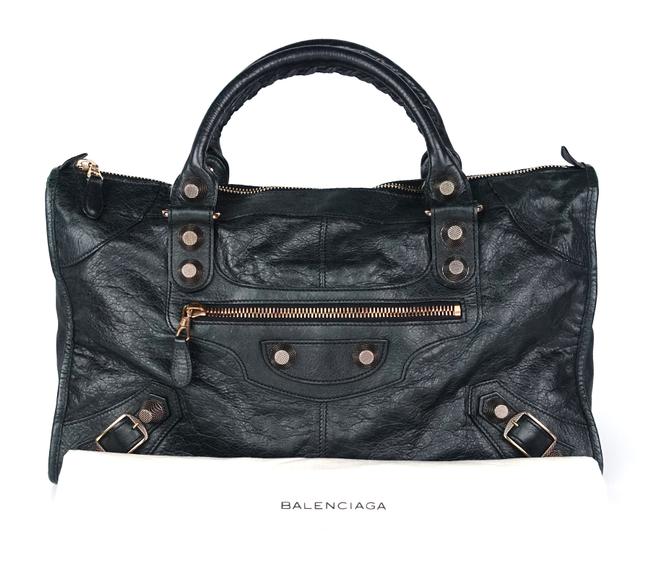 Balenciaga Giant 21 Agneau Work Black Leather Tote