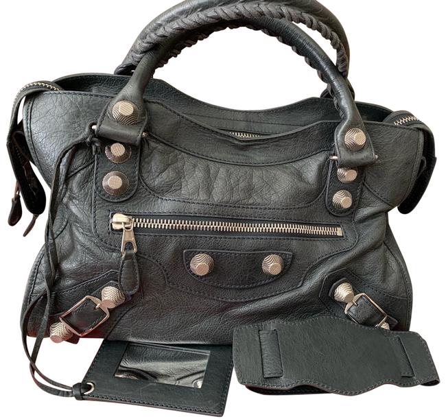 Balenciaga Giant City Grey Lamb Skin Shoulder Bag