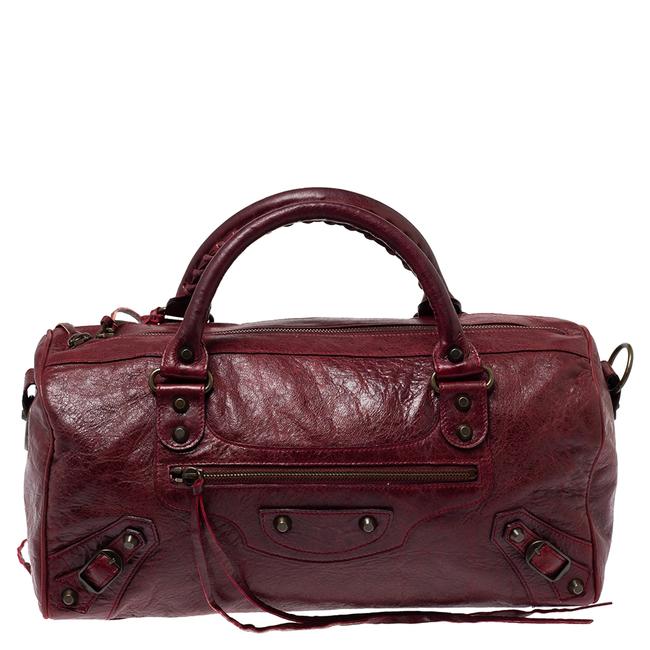Balenciaga Grenat Leather Rh Twiggy Satchel