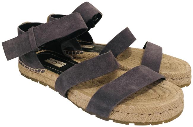 Balenciaga Grey Espadrille Sandals