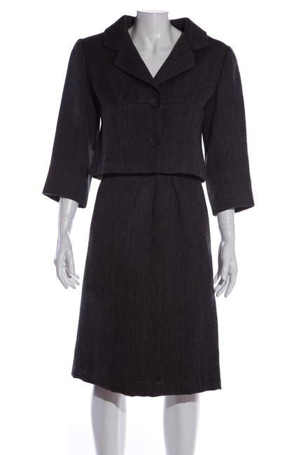 Balenciaga Grey Vintage Two Piece Skirt Suit6 S