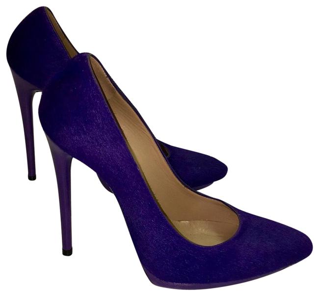 Balenciaga Indigo Fur Pumps