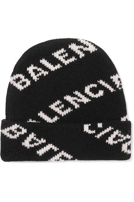 Balenciaga Intarsia Knitted Beanie Hat