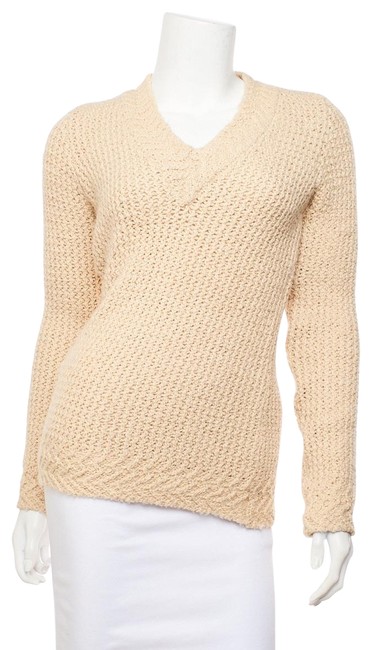 Balenciaga Knit V neck Cream Sweater