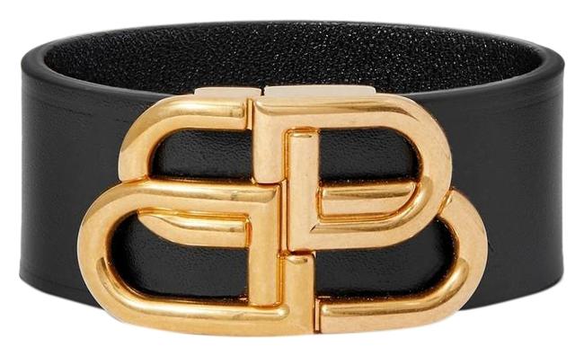 Balenciaga Leather and Gold tone Bracelet