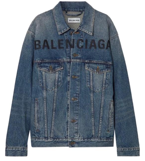 Balenciaga Like A Man Logo Embroidered Overd Jacket0 XS