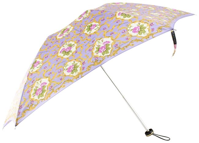 Balenciaga Lilac FloralLogo CompactTravel Umbrella Mn