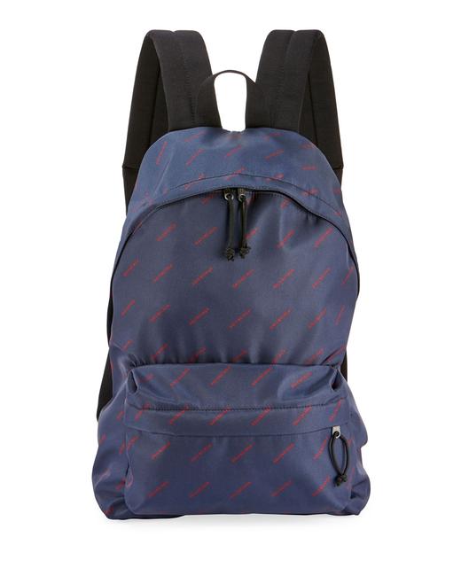 Balenciaga Logo Explorer BlueRed Backpack