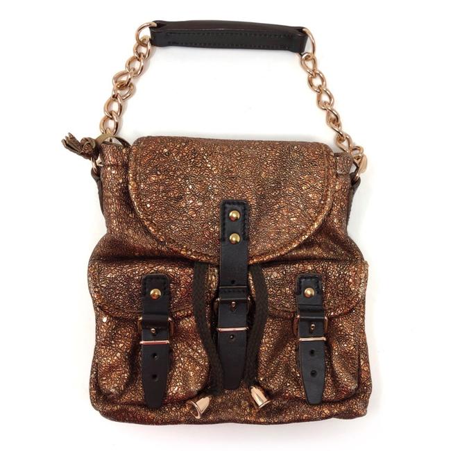 Balenciaga Mini Bronze Metallic Rose Hardware Gold Leather Hobo Bag