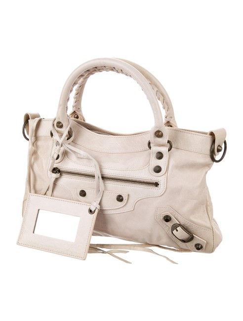 Balenciaga Motocross Classic First Beige Leather Tote