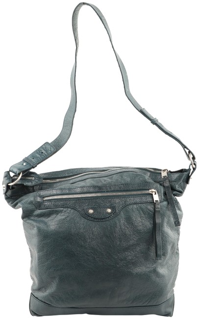 Balenciaga Motocross Classic Teal Leather Messenger Bag