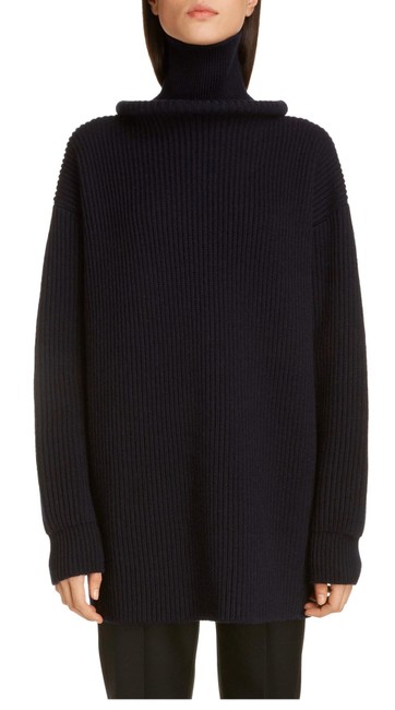 Balenciaga Navy Ring Collar Rib Wool Sweater SweatshirtHoodie6 S