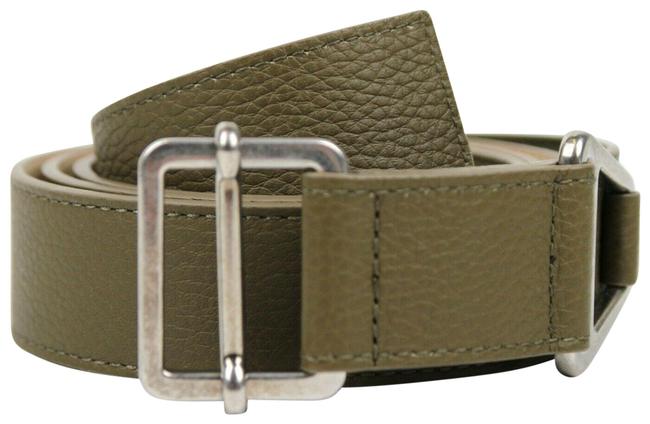Balenciaga Olive Green Leather Adjustable 9036 437368 3300 Belt