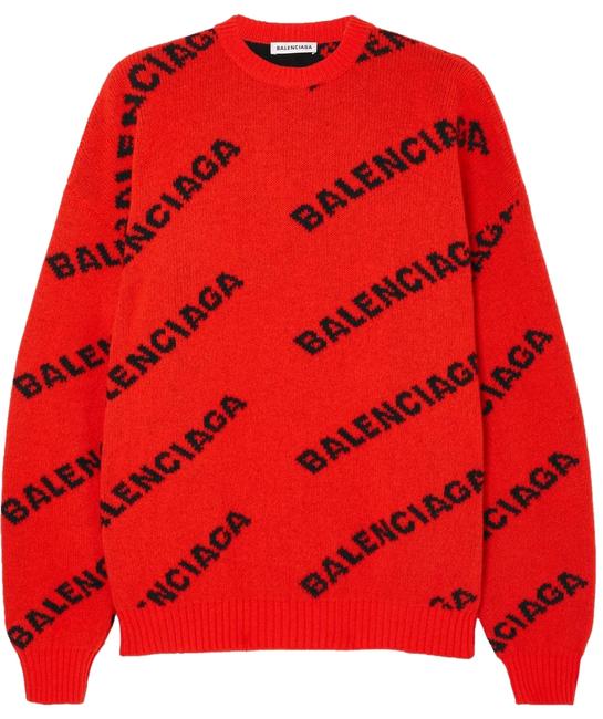 Balenciaga Overd Intarsia Wool blend Sweater