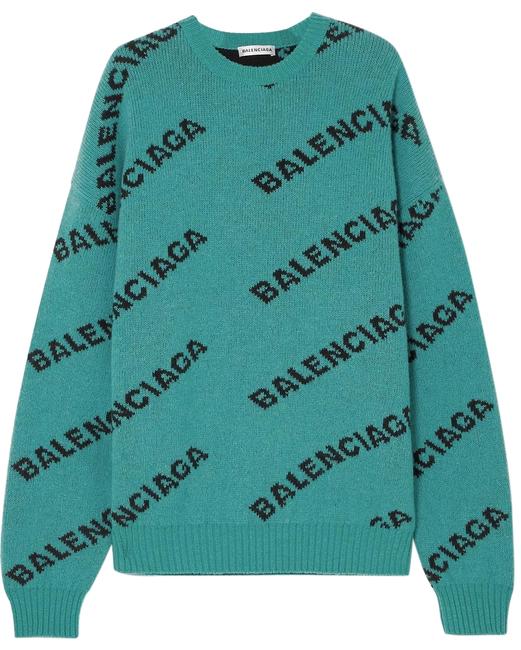 Balenciaga Fr34 Overd Intarsia Wool blend Sweater